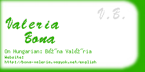 valeria bona business card